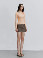 Cut-Out Rib Knit Top