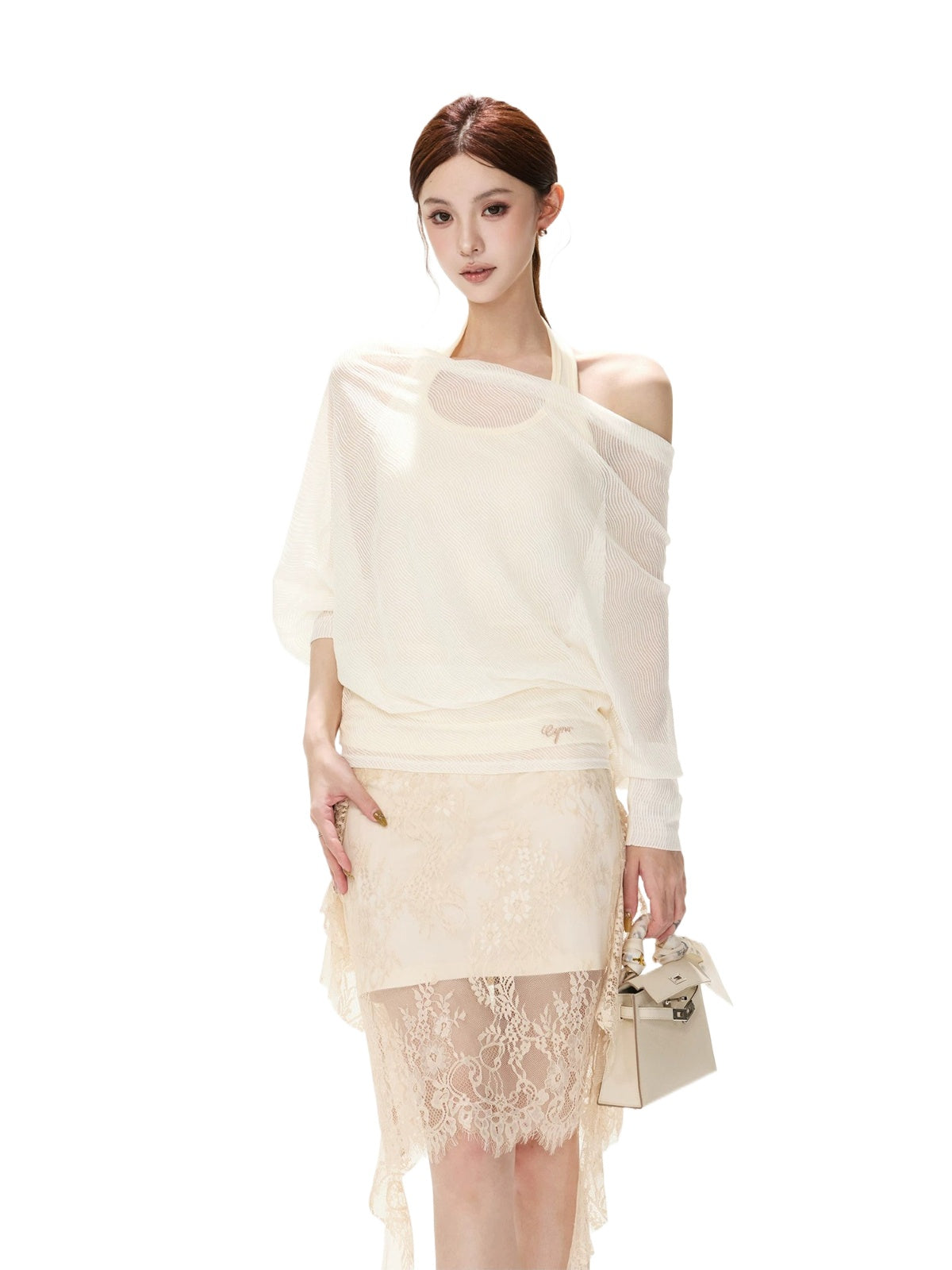 Sheer Batwing Top