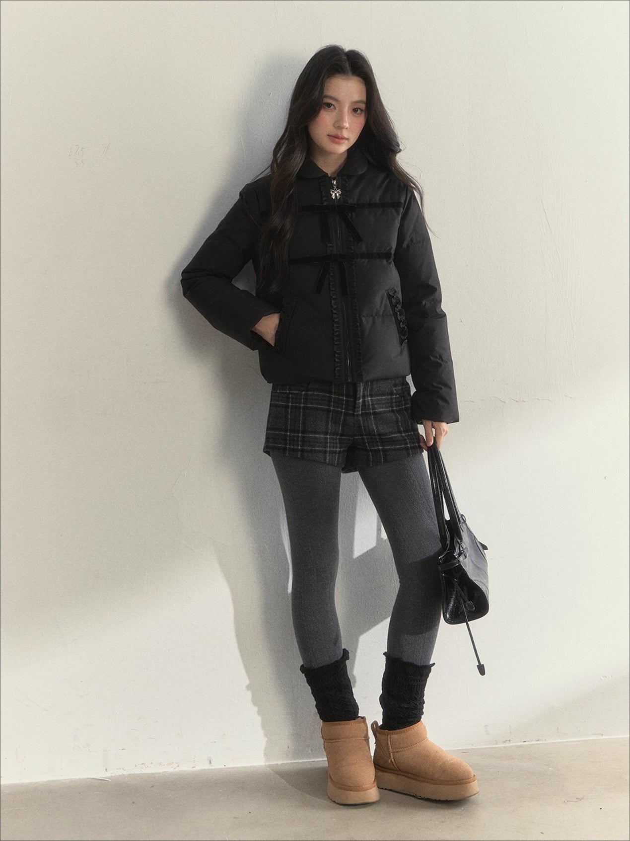 Velvet Winter Bow Down Jacket