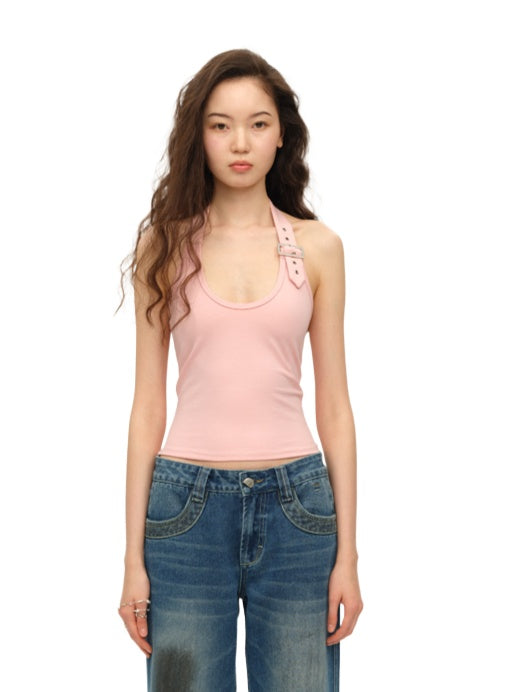 Adjustable Strap Cotton Knit Camisole