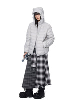 Plaid Waist A-Line Skirt