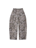 Leopard Print Scythe Wide-Leg Casual Jeans