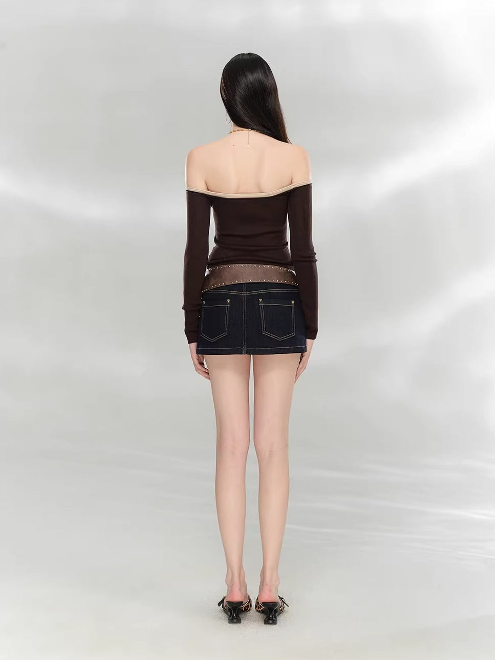 Off-Shoulder Knit Top