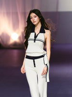 Halter Polo Knit Set