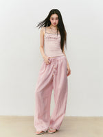 Color-Block Letter Print Camisole