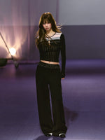 Sequin Double Waist Pants