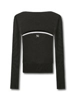 Wool Real Two-piece Layered Waist-cinching Top