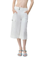 Relaxed Linen Cargo Shorts