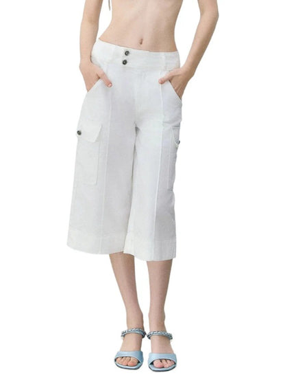 Relaxed Linen Cargo Shorts