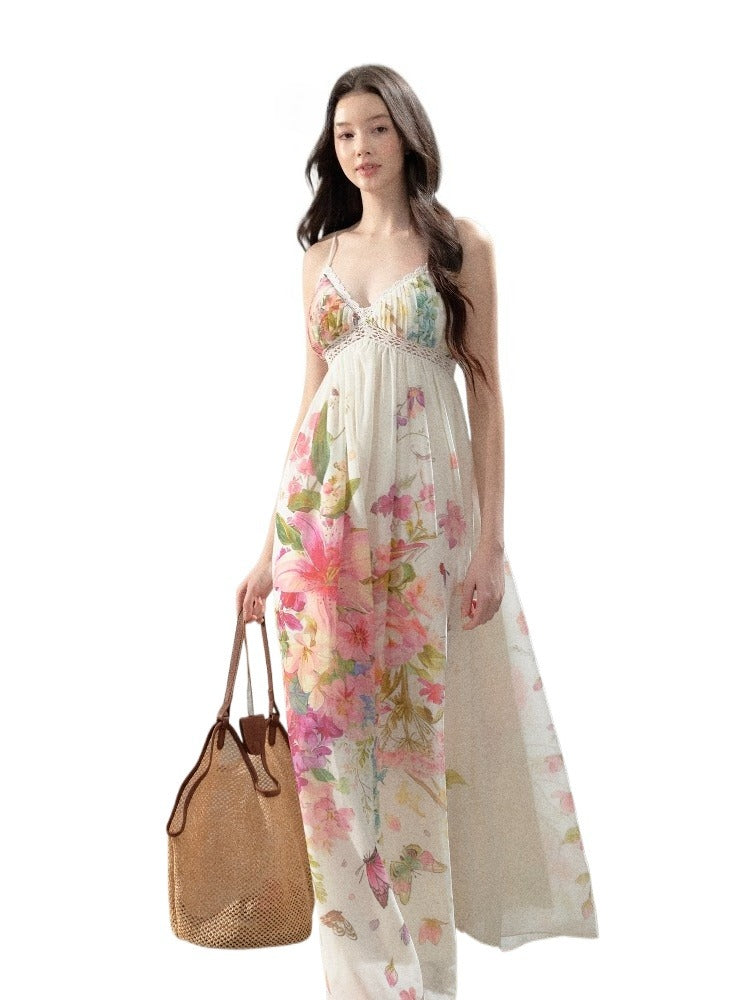 Floral Chiffon Slip Dress