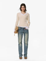 Retro Washed Slim Denim Jeans