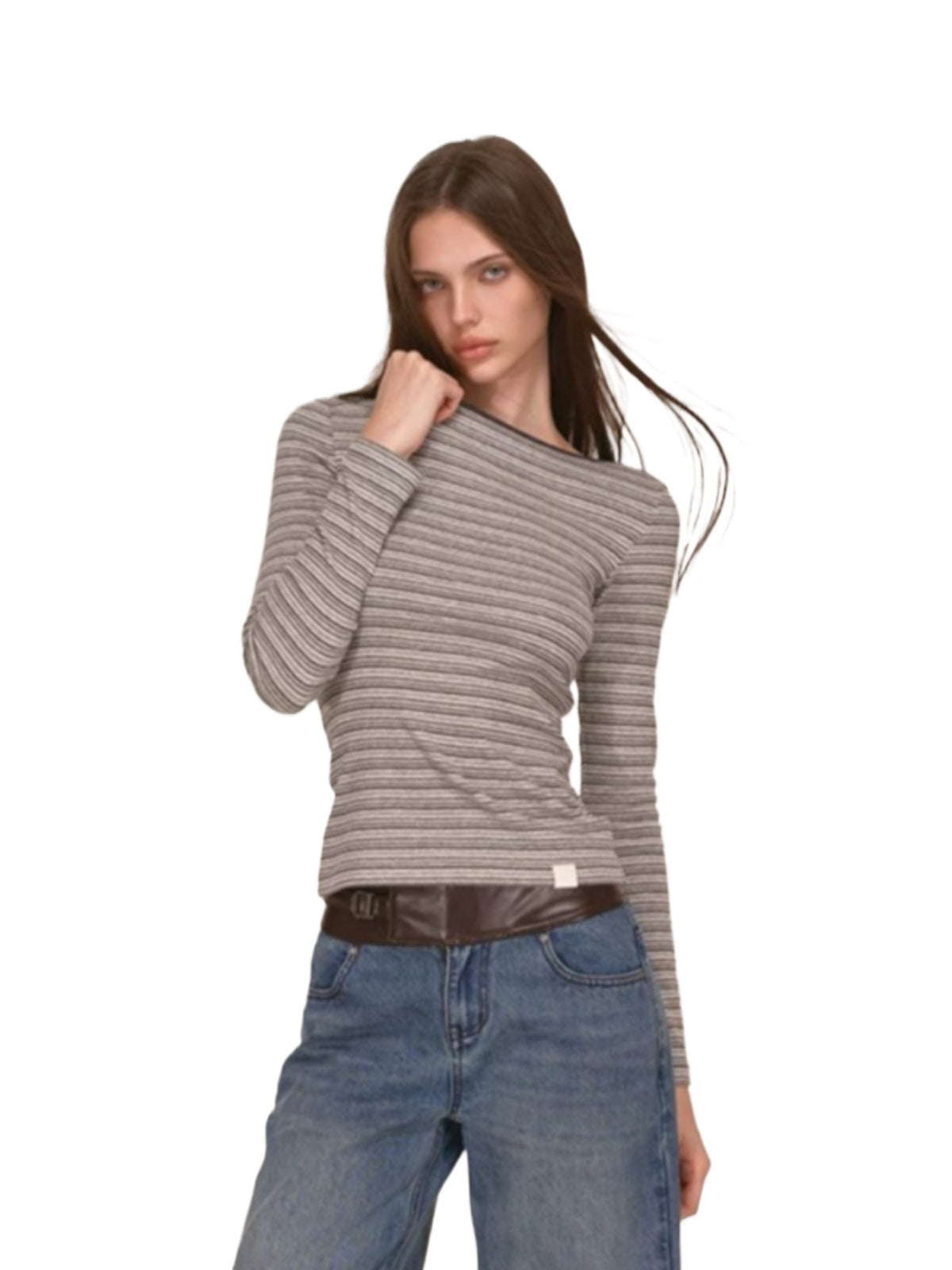 Contrast Striped Top &amp; Pants Set