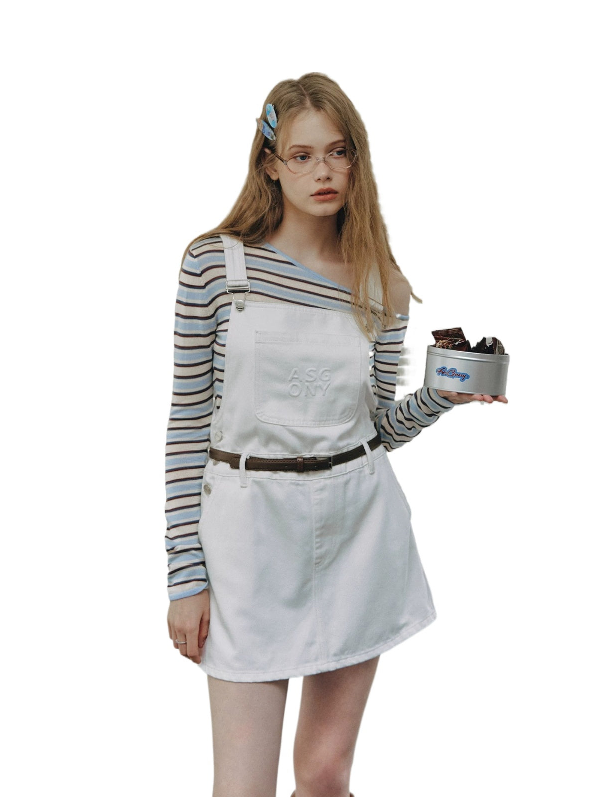 Lyocell Stripe Knit Top