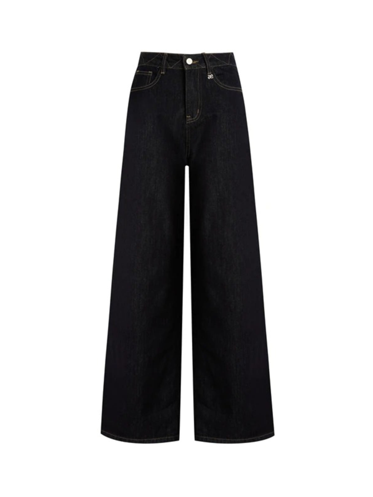 Contrast Pocket Straight Leg Jeans