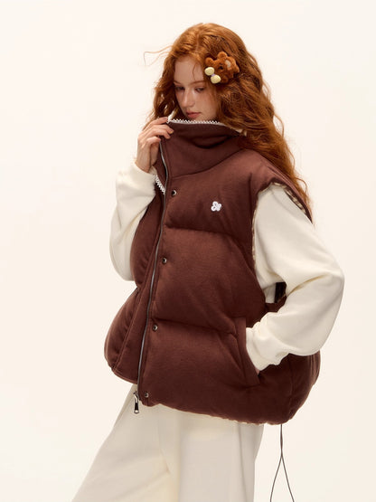 Reversible Check Lace Vest