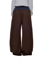 Polka Dot Contrast Waist Sweatpants