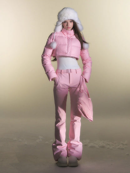 White Duck Down Three-Proof Fabric Down Jacket &amp; Pants Set