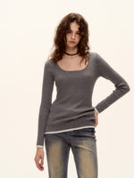 Detachable Cape Turtleneck Knit