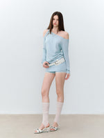 Twisted Shoulder Shorts Set