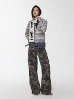 Fair Isle Pony Jacquard Knit Scarf