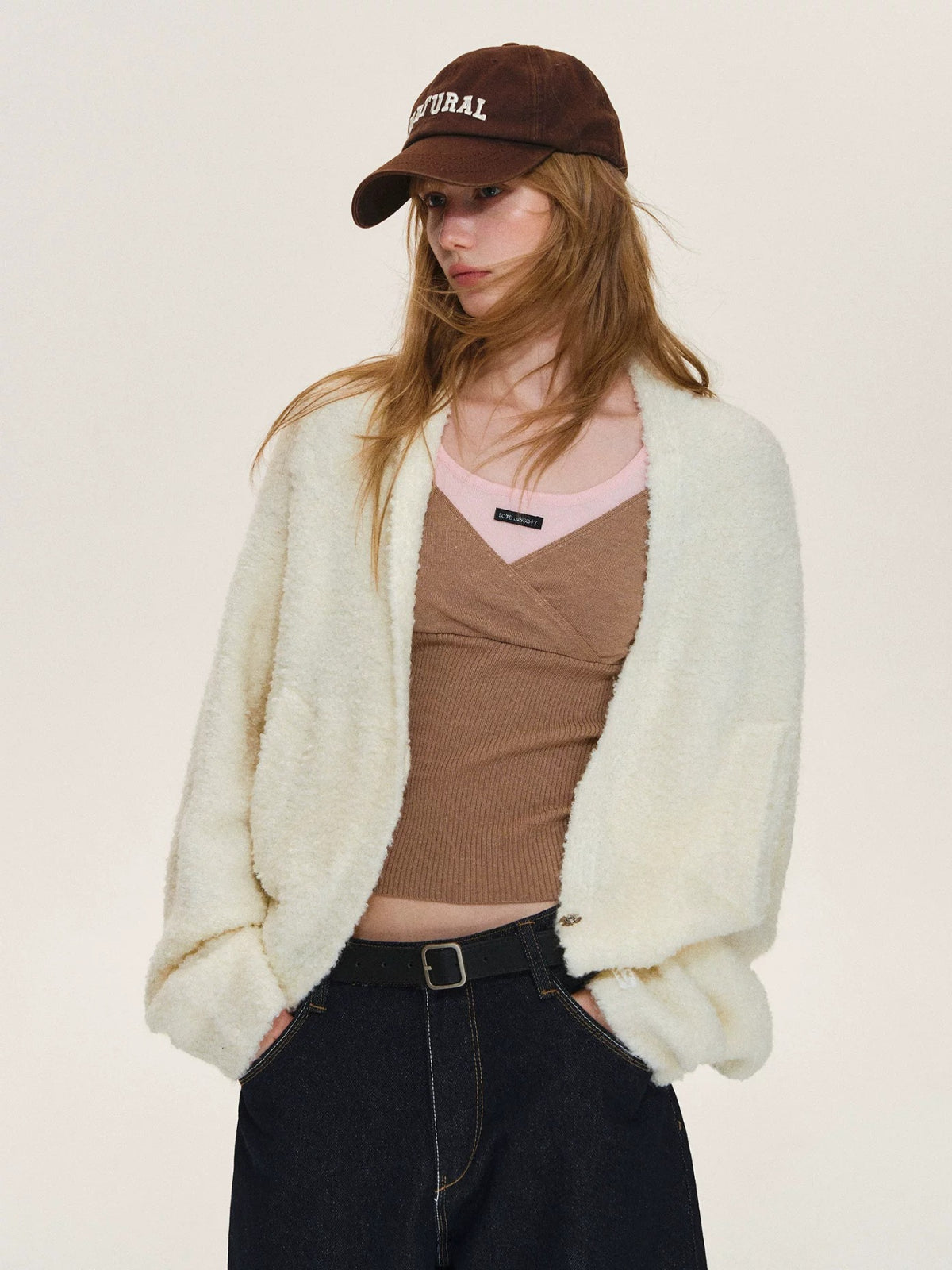 Soft Boucle Batwing Cocoon Cardigan