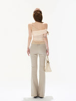 Beaded One-Shoulder Top