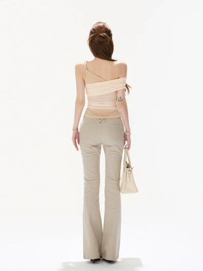 Beaded One-Shoulder Top