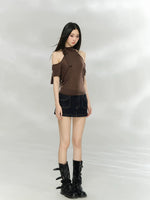 Cutout Halter Knit Top
