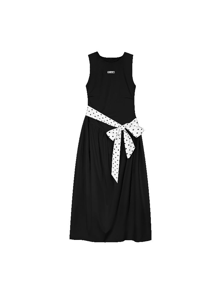 Polka Tie Midi Dress