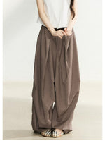Dark Brown Pleated Wide Leg Pants