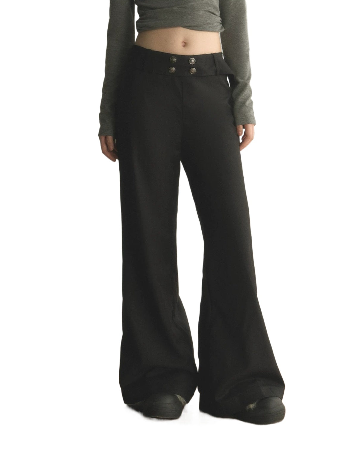 Multi Button Flare Pants