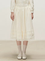 Lace Mock Neck Skirt Set