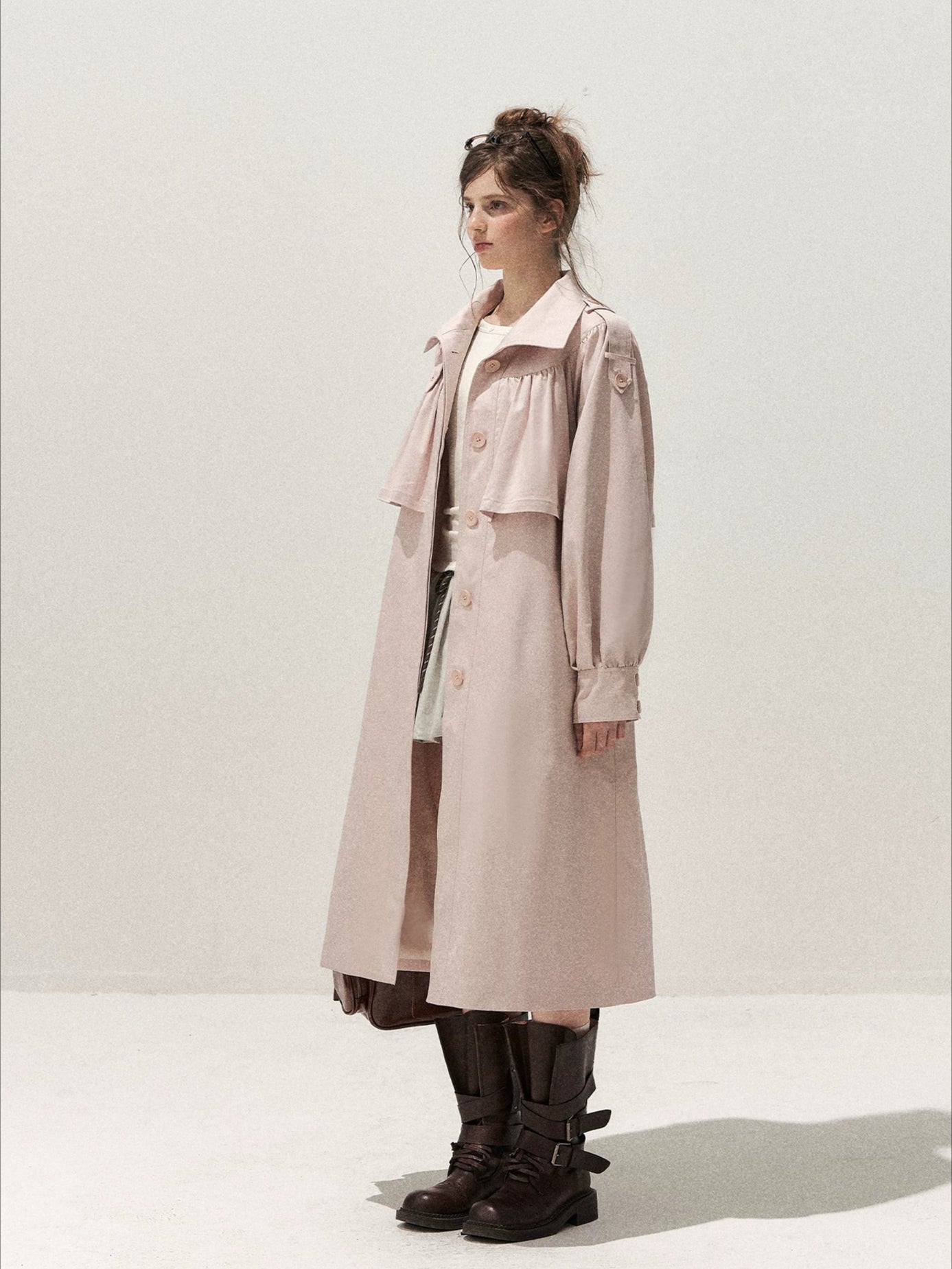 Pleated Trench Coat