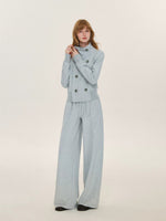 Double Breasted Jacket & Sweatpants Set