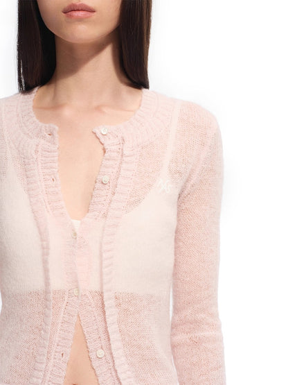 Gray &amp; Pink Berlin Lace Cardigan