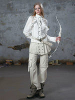 Napoleon Lace Ruffle Waist Shirt