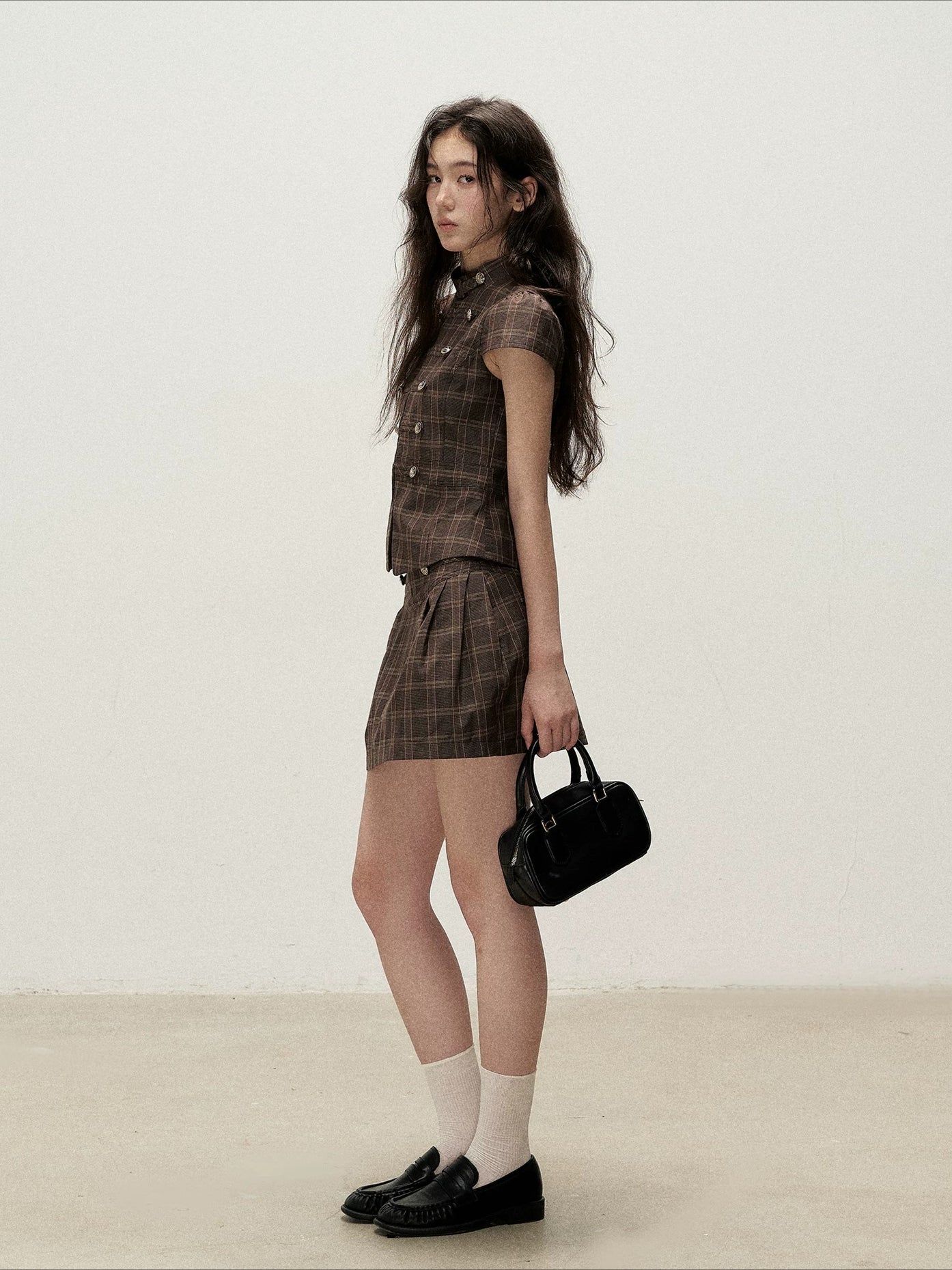 Napoleon Plaid Skirt Set