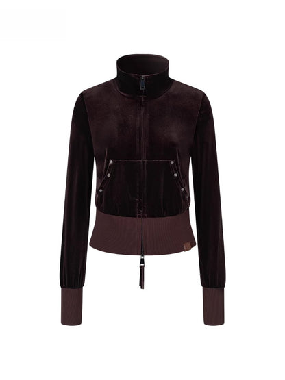 Velvet Sports Sweatshirt &amp; Wide-Leg Pants Set