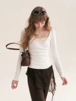 Lace Curtain Flare Pants