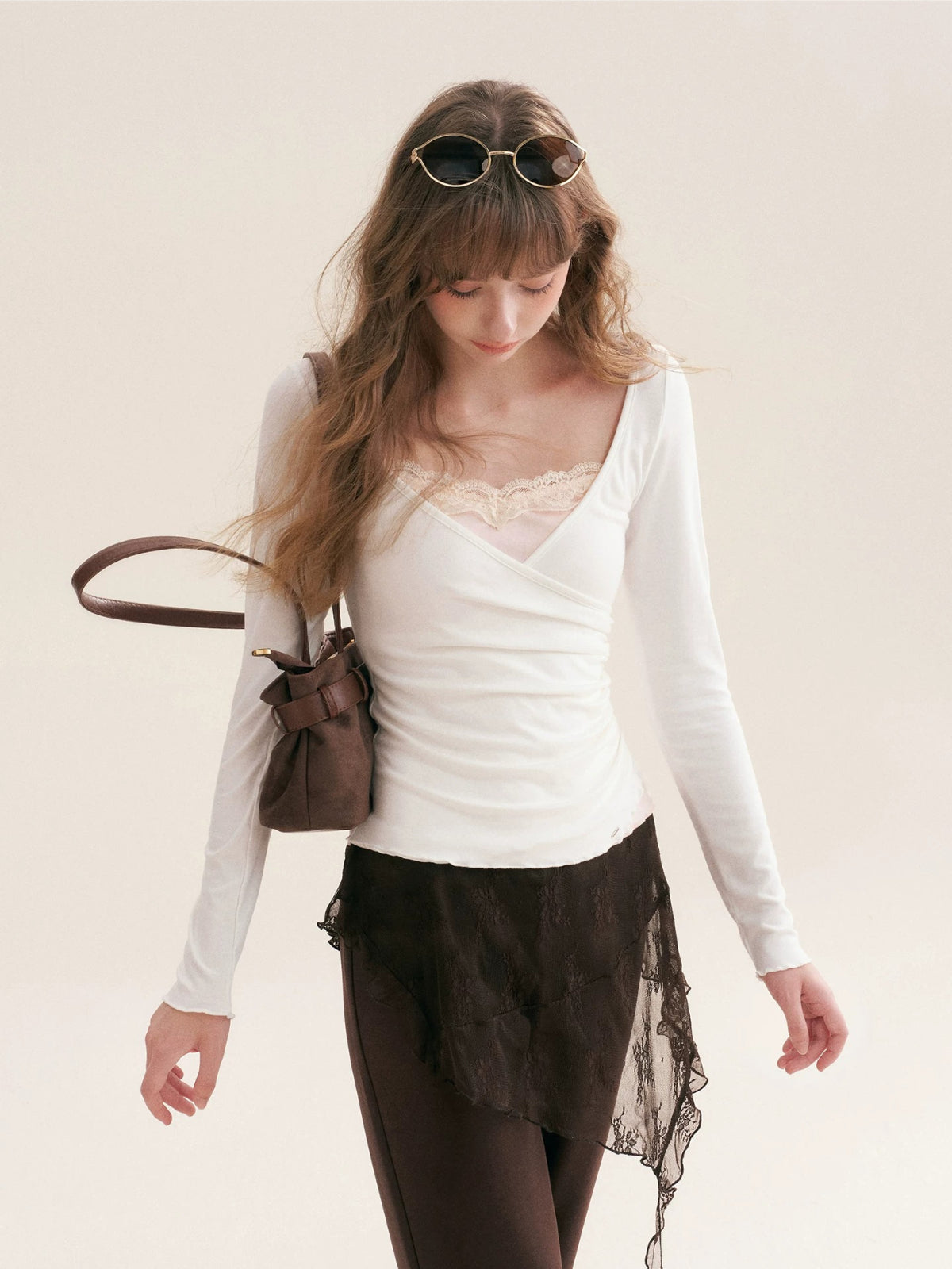 Lace Curtain Flare Pants