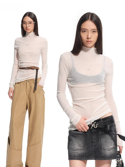 Megan Wool Turtleneck Blouse