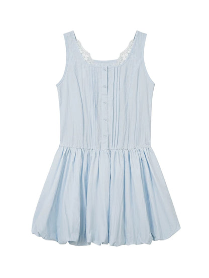 Sleeveless Lace Bubble Dress