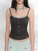 Lace Trim Rib Tank
