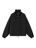Ribbon Ruffle Drawstring Jacket
