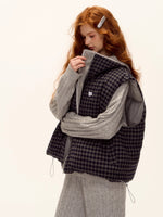 Reversible Check Lace Vest