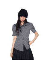 Striped Doll Collar Shirt