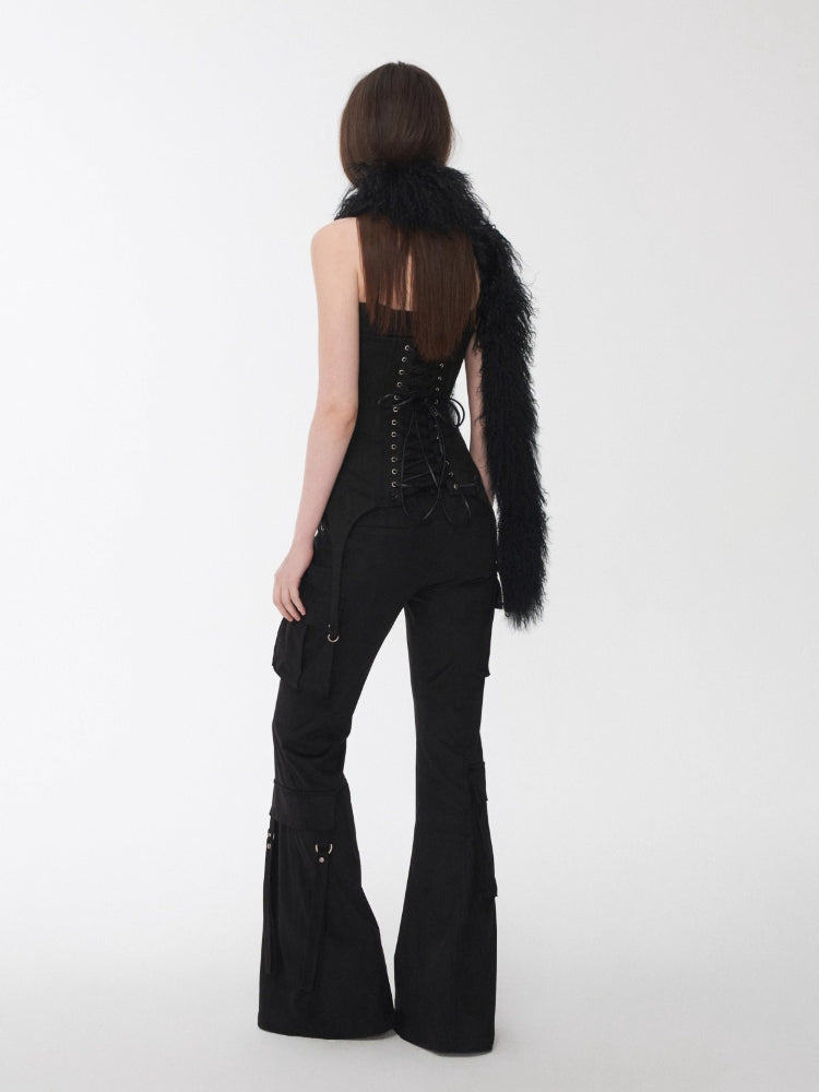 Suede Garter Corset Belt