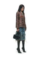 Distressed Gothic Eyelet Camo T-Shirt