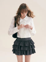 French Ruffle Mini Skirt