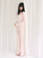 Openwork Jacquard Knit Cardigan & Camisole Set